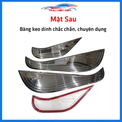 Bộ ốp tapli Kona 2018-2019-2020-2021-2022 vân Titan chống xước va đập khi mở cửa và làm đẹp xe