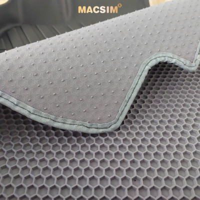 Thảm ô tô sd3 2 lớp dạng lưới lục giác Toyota fortuner 2017-2024 (màu ghi) bề mặt cao su siêu sạch - Macsim