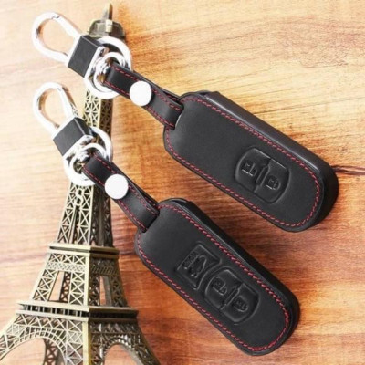 Bao Da Chìa Khóa Dành Cho Xe Mazda 3, Mazda 2, Mazda CX5 (Da Thật) Logo 3D