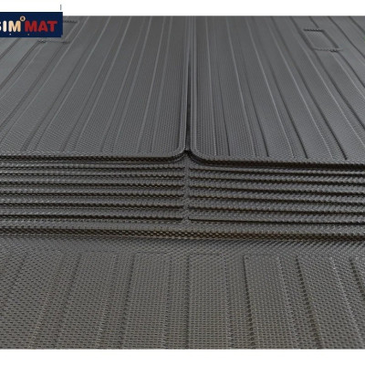 Thảm lót cốp xe ô tô Mercedes GLS 2019+ nhãn hiệu Macsim chất liệu TPV cao cấp màu đen