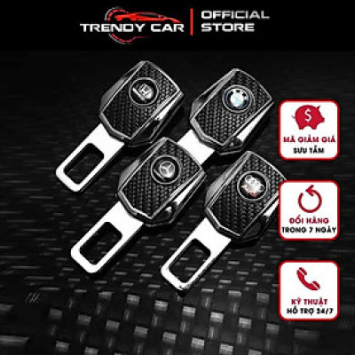 1 Chốt cắm đai an toàn, chốt chồng đai ngắt chuông cho ô tô - Có thể cắm nối tiếp - Chất liệu Da phối hợp kim không gỉ