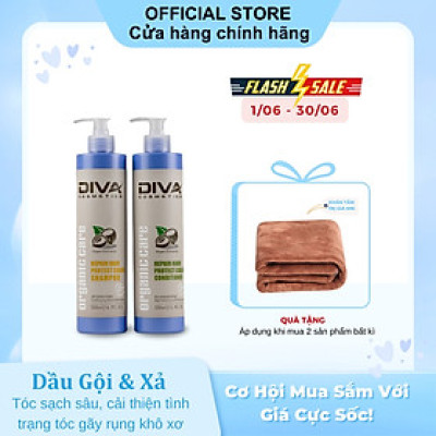 Combo Bộ dầu gội xả phục hồi giữ màu Diva 500ml