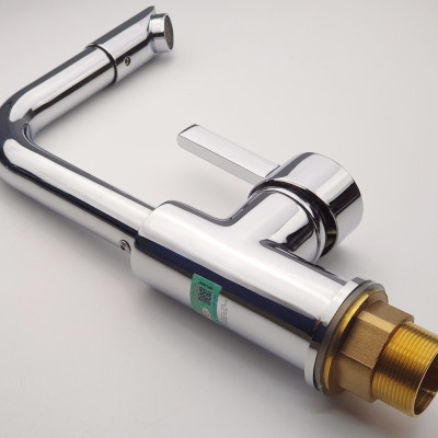 Vòi rửa chén nóng lạnh Đồng mạ Chrome Eurolife EL-KM02 (Trắng bạc)