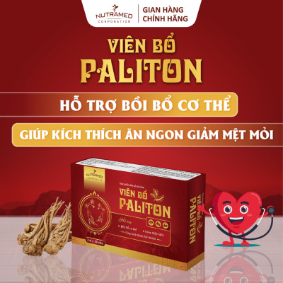Viên uống Paliton hỗ trợ bổ huyết, giúp ăn ngon, bồi bổ cơ thể (30 viên) - Nutramed