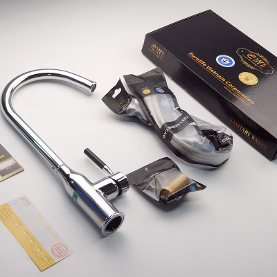 Vòi rửa  chén nóng lạnh Đồng mạ Chrome Eurolife EL-KM04 (Trắng bạc)