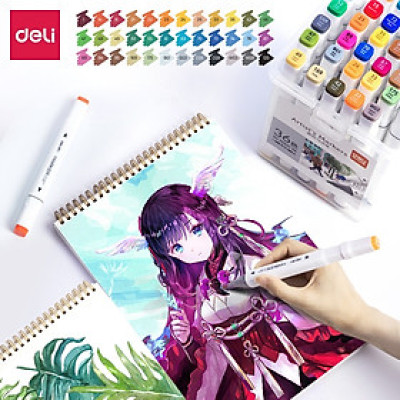  Bút màu marker hai đầu cao cấp Deli - 70801