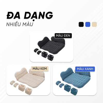 Giường Nệm Hơi Ô Tô Cao Cấp - Đệm Ô Tô Cho Xe 5,7 Chỗ - Phiên Bản Chống Nóng Lưng -