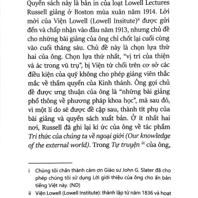 Tri Thức Của Chúng Ta Về Ngoại Giới