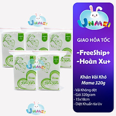 Combo 5 Gói Khăn Vải Khô đa năng Mama 320gr