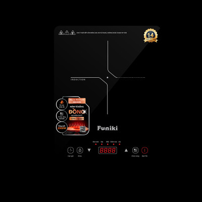 Bếp từ đơn Funiki HSD8282 - Công suất 2000W - Tặng kèm nồi - Bảo hành 14 tháng - Hàng chính hãng
