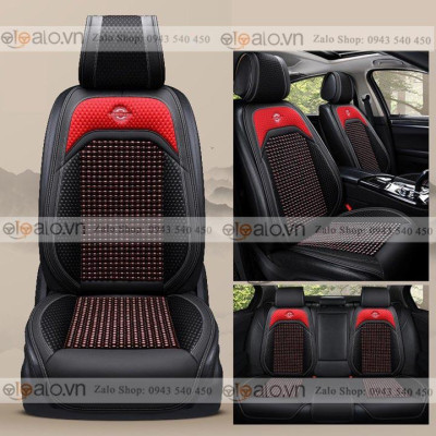 Áo trùm lót bọc ghế da xe ô tô Toyota Vios da hạt gỗ tự nhiên CAO CẤP