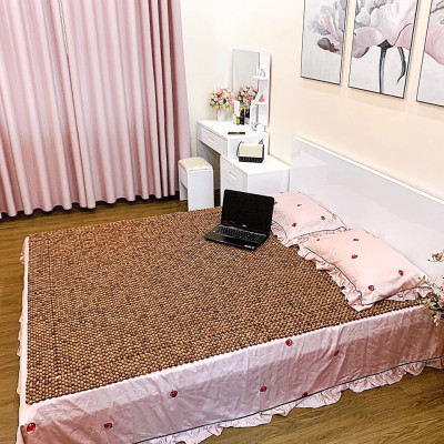 Chiếu Hạt Gỗ Hương Cao Cấp - Kích Thước 2,2mx2m hạt 1.2cm ( video , hình thật )