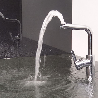 Vòi rửa chén nóng lạnh Đồng mạ Chrome Eurolife EL-KM02 (Trắng bạc)