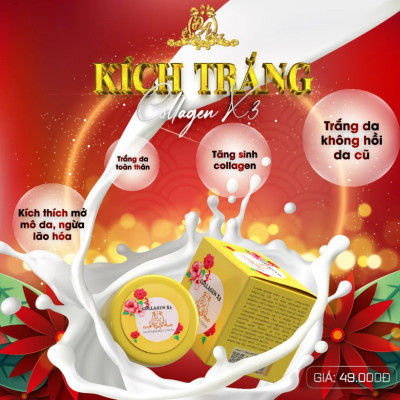 Kem DưỡngTrắng Da Toàn Thân Body Collagen X3 Luxury Kem Body Dưỡng Ẩm Trắng Da Đông Anh Chính Hãng 250g