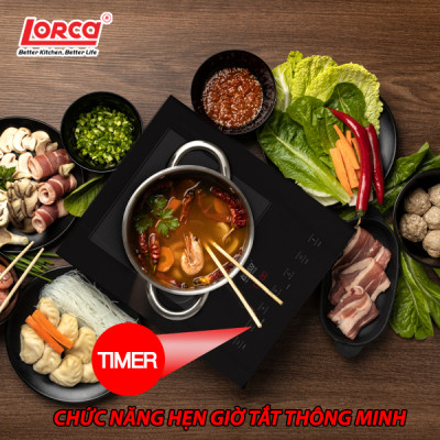 Bếp Từ Đơn LORCA TA 1017 PLUS - Hàng Chính Hãng Công Suất Lớn, Mỏng Nhẹ, Tiết Kiệm Điện, Bền Bỉ