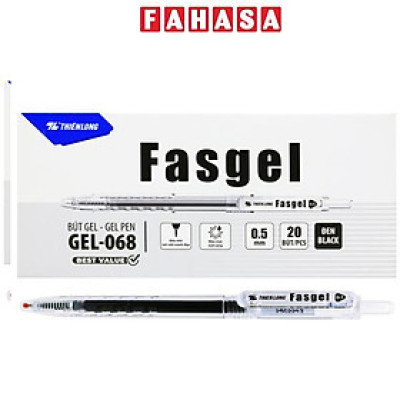Hộp 20 Bút Gel 0.5 mm - Thiên Long Gel-068 - Mực Đen