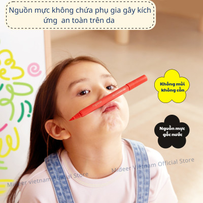 Bút đánh dấu màu dạ nước Mideer Acrylic Markers, Bút nhớ highlight cho bé 