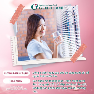 Viên Uống Trắng Da Mờ Sạm Nám Từ Thiên Nhiên Shiro Hada Genki Fami Nhật Bản Hộp 90 Viên