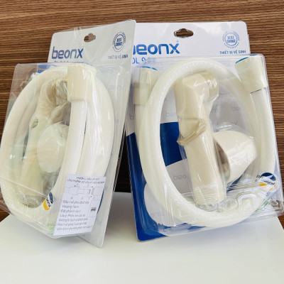 Vòi xịt vệ sinh WC bằng nhựa BEONX màu trắng, đuôi ren 21mm