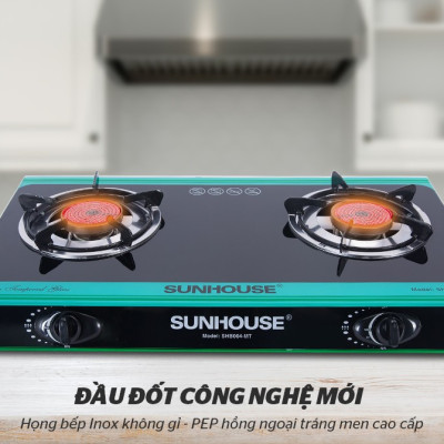 Bếp Gas Hồng Ngoại Đôi Sunhouse SHB004MT - Hàng chính hãng