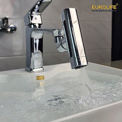 Đầu vòi tăng áp đa năng, điều hướng 360 độ, 3 chế độ chảy ưu việt cho vòi rửa chén Eurolife EL-TA05
