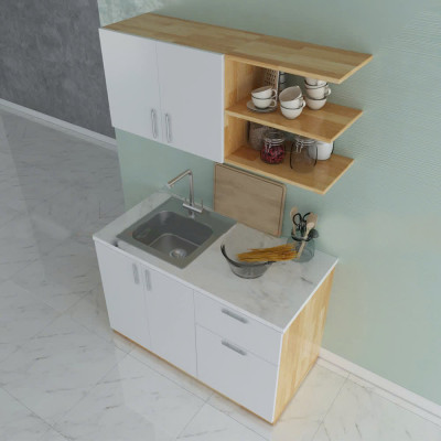 Tủ Bếp Treo Tường Gỗ Công Nghiệp Cao Cấp Độ Bền Cao Với Thiết Kế Hiện Đại Tiện Lợi TB-09 