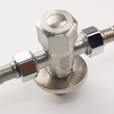 Van chia giảm áp - khóa 2 đường nước Inox SUS 304 Eurolife EL-X30 (Trắng vàng)