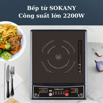 Bếp từ đơn SOKANY SK-07046 công suất 2200W, cực kì tiết kiệm với 5 chế độ nấu,  phím bấm cơ, tích hợp tính năng tự ngắt an toàn - HÀNG CHÍNH HÃNG