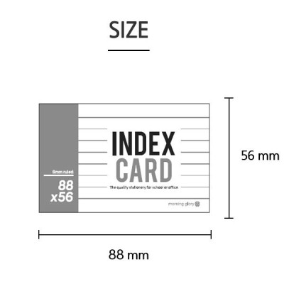 Thẻ Học Từ Vựng - Giấy Kháng Khuẩn - Kẻ Ngang - 88 x 56 mm - Morning Glory 23035-89291 - Màu Cam