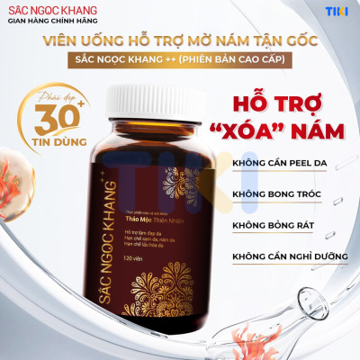 Viên uống Sắc Ngọc Khang ++ (120 viên) dòng cao cấp giúp chống lão hóa, giảm nám sạm và cân bằng nội tiết tố