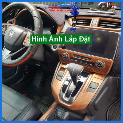 Ốp nội thất CRV 2018-2019-2020-2021-2022 vân gỗ bảo vệ chống trầy xước và làm đẹp xe