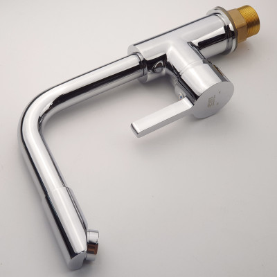 Vòi rửa chén nóng lạnh Đồng mạ Chrome Eurolife EL-KM02 (Trắng bạc)