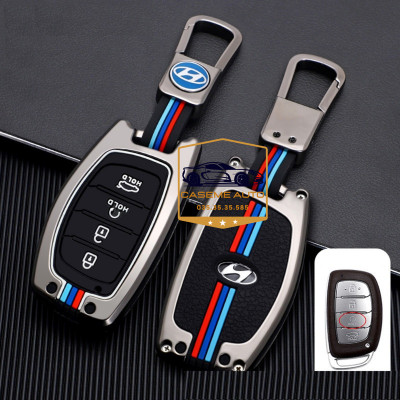 Ốp Chìa Khóa Hyundai Stargaze 2022 - 2024 Chất Liệu Hợp Kim, Kèm Móc Treo Cao Cấp - Hàng Nhập Khẩu