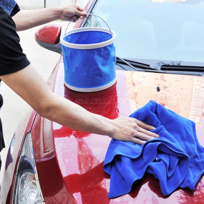 Xô vải gấp gọn đựng nước trên ô tô du lịch câu cá 11 Lít