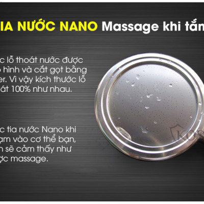 Vòi sen tăng áp Kosko không dùng điện, nhôm nguyên khối, công nghệ tia nước nano mềm dịu làn da