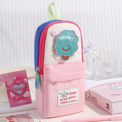 Bóp Viết Vải Dạng Đứng - Shunde 9121 - Màu Hồng