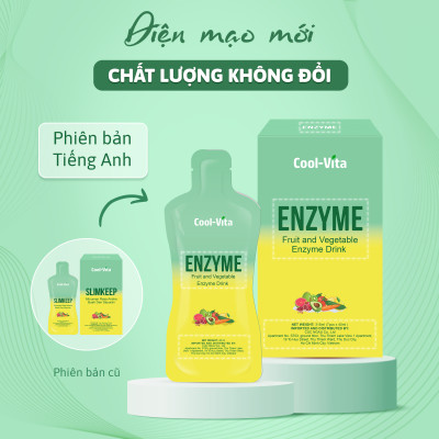 Combo 3 Hộp Nước Uống Bổ Sung Enzyme Chiết Xuất Từ Trái Cây và Rau Củ Hỗ Trợ Tiêu Hoá, Thanh Lọc Cơ Thể Coolvita - Hộp 7 Túi