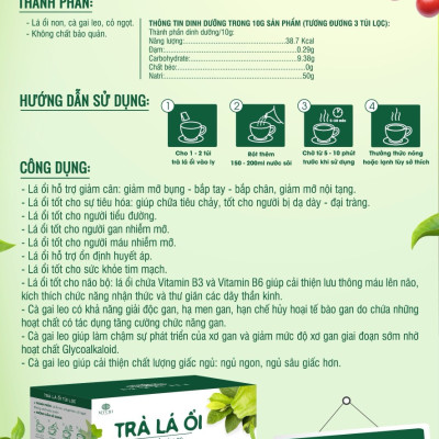 Trà Lá Ổi Mychi chính hãng giam cân, tan mỡ và ngừa mỡ máu