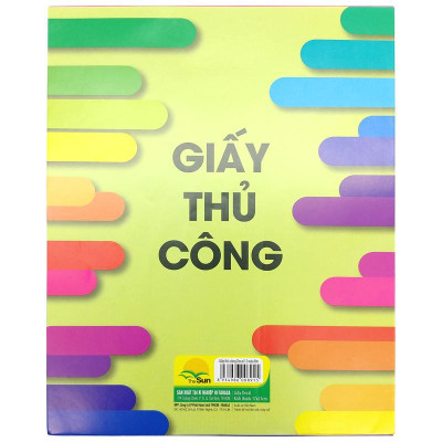 Giấy Thủ Công Decal 12 Màu Khổ Lớn - The Sun