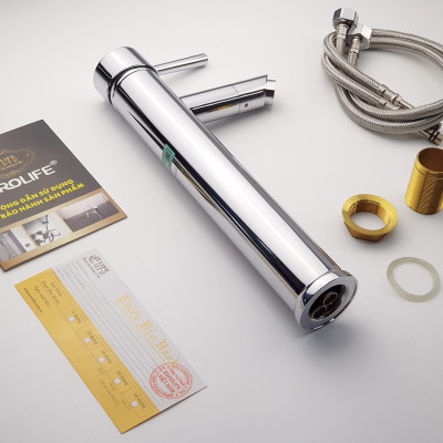 Vòi Lavabo điếu nóng lạnh Eurolife EL-T020 (Trắng bạc)