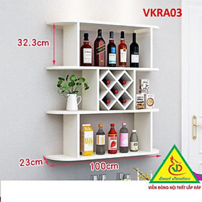 Kệ rượu trang trí treo tường VKRA03