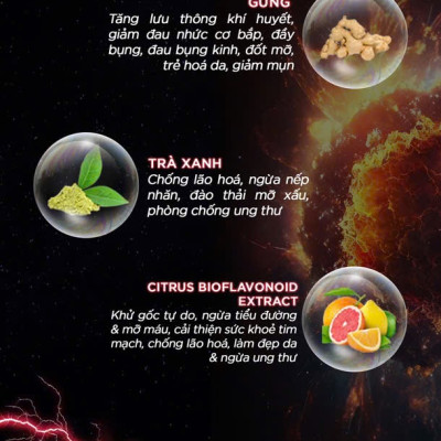 DMAXX thức uống bổ sung vitamin năng lượng không đường DAMODE 98 gói màu đỏ mỗi gói 2,2gr