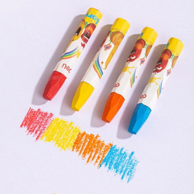 Hộp 12 Bút Màu Sáp Dầu Larva - Deli EC201-12