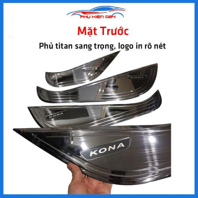 Bộ ốp tapli Kona 2018-2019-2020-2021-2022 vân Titan chống xước va đập khi mở cửa và làm đẹp xe