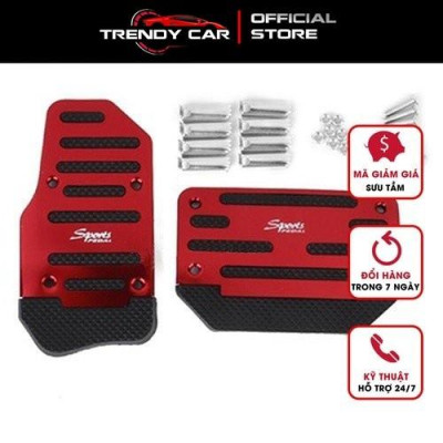 Bộ vỏ bàn đạp chân ga chân phanh bằng hợp kim nhôm và cao su chống trượt cao cấp cho xe ô tô kểu dáng thể thao