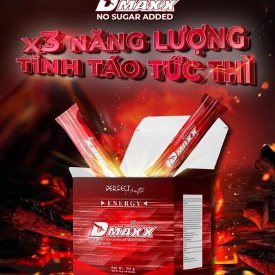DMAXX thức uống bổ sung vitamin năng lượng không đường DAMODE 22 gói dùng thử màu đỏ