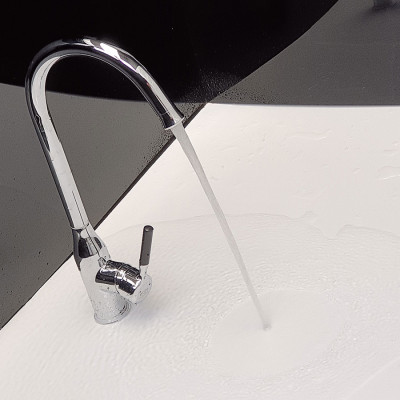 Vòi rửa  chén nóng lạnh Đồng mạ Chrome Eurolife EL-KM04 (Trắng bạc)