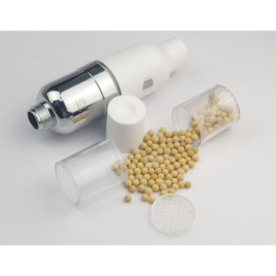 Bộ tay dây sen siêu tăng áp mặt tròn, lõi lọc Vitamin C Eurolife EL-146SH (Trắng bạc)