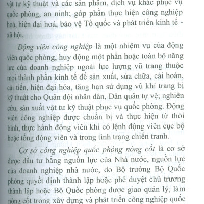 Luật Công Nghiệp Quốc Phòng, An Ninh Và Động Viên Công Nghiệp Năm 2024