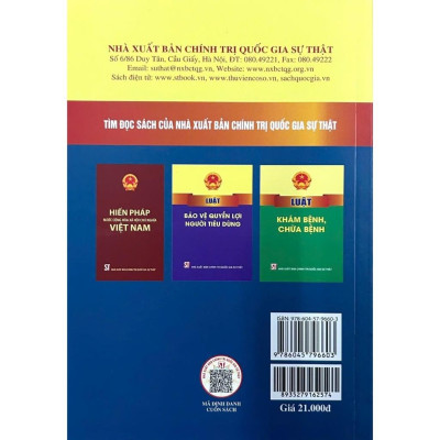 Sách - Luật Bảo Hiểm Y Tế Năm 2008 (Sửa Đổi, Bổ Sung Năm 2103, 2014, 2015, 2018, 2020, 2023) - NXB Chính Trị Quốc Gia